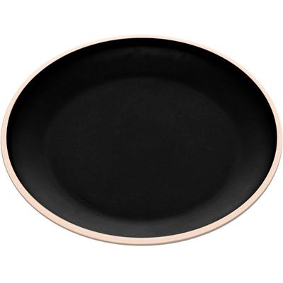 Kit 24 Pratos Melamina 26cm Rasos Preto Wolff Class Sushi Restaurantes Padarias Servir