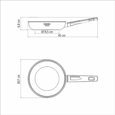 Jogo de Panelas Tramontina Grano TecnoHeat Aço Inox 4pçs Corpo Triplo Cabos Alças de Baquelite