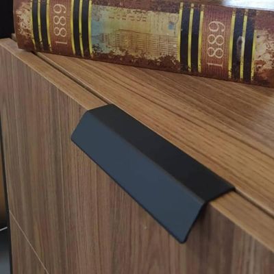 Kit 12 Puxadores Alça de Sobrepor para Móveis Preto PV22 Armários Gavetas Torralba