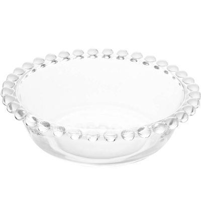 Kit 12 Cumbucas de Vidro 180ml Pearl Bowls Transparentes Wolff Sobremesas Petiscos Frutas