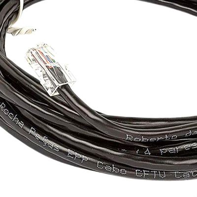 Cabo De Rede Cat5e Montado Preto - 95 Metros