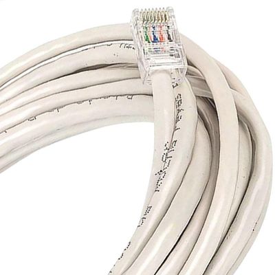 Cabo De Rede Cat5e Montado Branco - 50 Metros