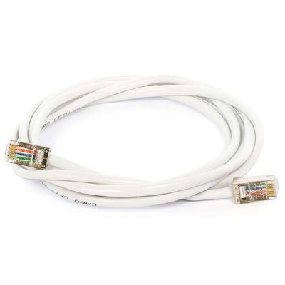 Cabo De Rede Blindado Cat5e Com Rj45 Branco - 30 Metros