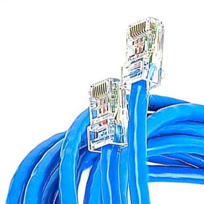 Cabo De Rede Cat5e Montado Azul - 55 Metros