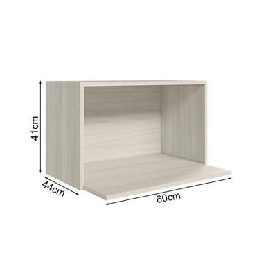 Armario Aereo Porta Microondas Mdf 60 Cm Kali 15214 Bianco Toq Nicioli