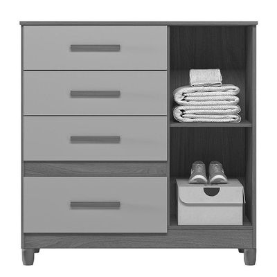 Cômoda Sapateira Vênus 1 Porta E 4 Gavetas Flex Com Pés - Moval Branco/rosa