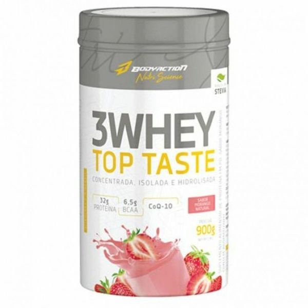 3 Whey Top Taste 900g Sabor Morango