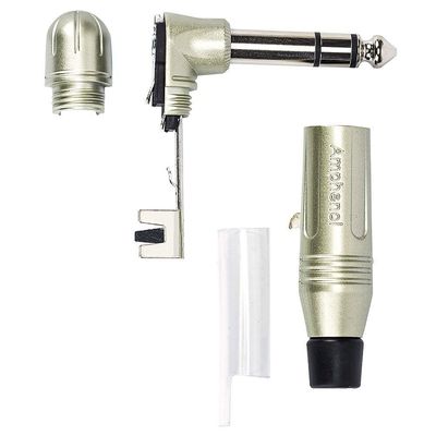 Cabo P10 90º Graus Para P10, Estéreo Amphenol - 50 Cm