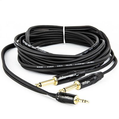 Cabo Adaptador P2 Estereo Para 2 P10 Mono - 1,8 Metro