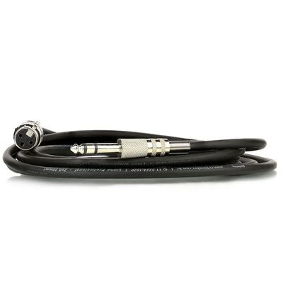 Cabo De Microfone Xlr Para P10 Estereo - Preto - 5 Metros