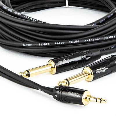 Cabo Adaptador P2 Estereo Para 2 P10 Mono - 1 Metro