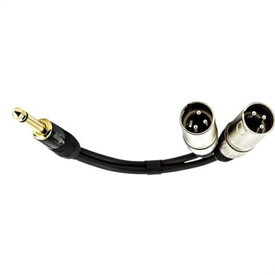 Cabo Adaptador P10 Mono Para 2 Xlr Macho - 3 Metros