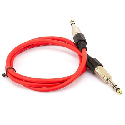 Cabo P10 Estereo Profissional - Vermelho 3 Metros