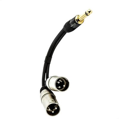 Cabo Adaptador P10 Mono Para 2 Xlr Macho - 8 Metros