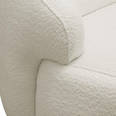 Sofá 3 Lugares Sala Orgânico 180cm Donk L08 Boucle Off White - Mpozenato
