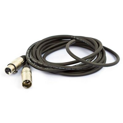 Cabo De Microfone Balanceado Xlr Macho Para Xlr Femea Santo Angelo - 75 Metros