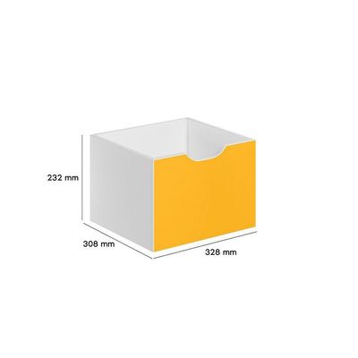 Kit 3 Gavetas Para Nicho Organizador Laranja Amarelo Vermelh Laranja, Vermelho E Amarelo