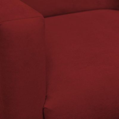 Kit 2 Poltronas Com Puff Redondo Para Sala Nina Vermelho