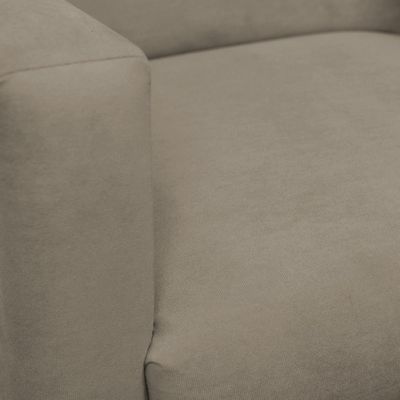 Kit 2 Poltronas Com Puff Redondo Para Sala Nina Cappuccino
