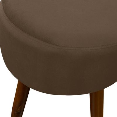 Puff Banqueta Decorativo Pés Madeira Claro Marrom Claro