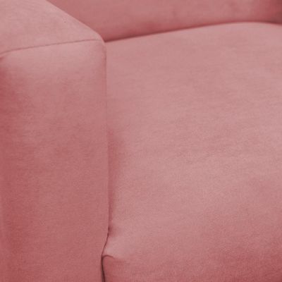 Kit 2 Poltronas Com Puff Redondo Para Sala Nina Rosa