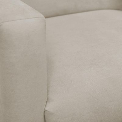Kit 2 Poltronas Com Puff Redondo Para Sala Nina Bege