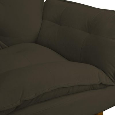 Poltrona Decorativa Para Consultório Opala Suede Herrero Marrom