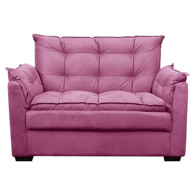 Sofá Confortável 1,40 Pequeno Compacto Small Rosa