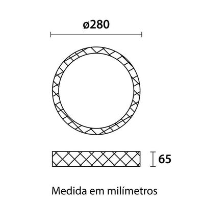 Plafon Blumenau Led 18w 3000-4000-6000k Shine Red 28x28