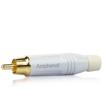 Plug Rca Macho Acpr-wht, Amphenol - Branco