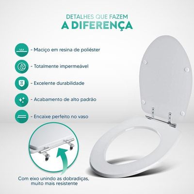 Assento Sanitário Poliéster Absolute Branco Para Vaso Ideal Standard