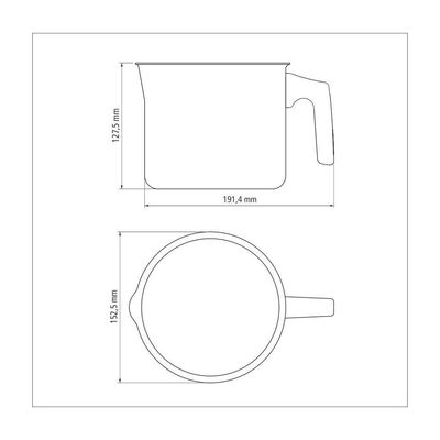 Fervedor Tramontina Em Alumínio Com Revestimento Interno E Externo Em Antiaderente14 Cm 1,9 L