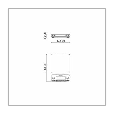 Balança Digital De Alta Precisão Para Cozinha Tramontina Adatto Com Base Em Aço Inox