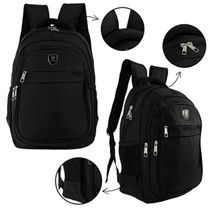 Mochila Bolsa Reforçada Multifuncional Impermeável Motoqueiro Viagens Camping Trilha Escolar Preto