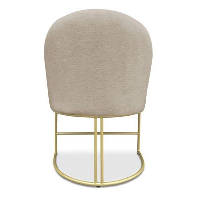 Cadeira Poltrona De Jantar Bela Veludo Base Metálica Industrial Dourado - Pallazio Cor Preto