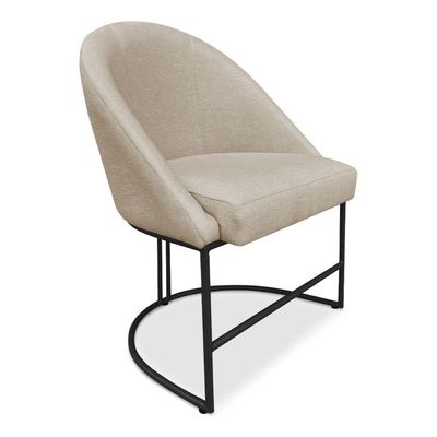 Cadeira Poltrona De Jantar Bela Veludo Base Metálica Industrial Preto - Pallazio Cor Rosê