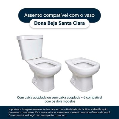 Assento Sanitário Poliester Dona Beja Decorado Golfinho E Conchas Para Vaso Santa Clara
