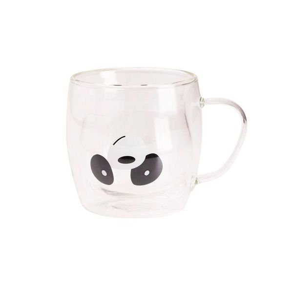 Caneca De Vidro Com Alca Panda