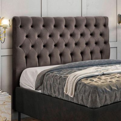 Cabeceira Cristal 195cm Para Cama Box Js Móveis Chocolate