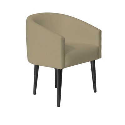 Kit 8 Poltrona Sandy Para Escritório Consultório Sala De Estar Recepção - Courvin Bege - Cor: Bege
