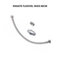 Engate Flexivel Inox Traçado 60 Cm Niple Solto - Brazhu