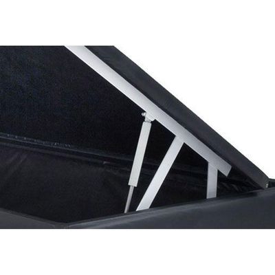 Cama Box Baú Blindado Casal Homequeen Sintético Cinza 41x138x188