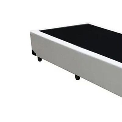 Base Box Blindado Solteiro Extremo Reforçado Homequeen Corino Branco 40x88x188