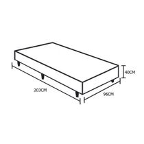 Base Box Blindado Solteirão Homequeen Suede Marrom 40x96x203