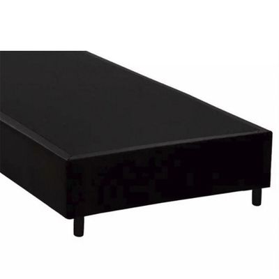 Base Box Solteiro Extremo Reforçado Sintético Homequeen Preto 40x88x188