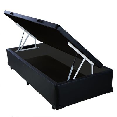 Cama Box Baú Blindado Solteiro Homequeen Sintético Preto 41x88x188