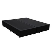 Base Box Blindado Queen Bipartido Homequeen Corino Preto 40x158x198
