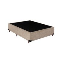 Base Box Casal Suede Extremo Reforçado Homequeen Bege 40x138x188