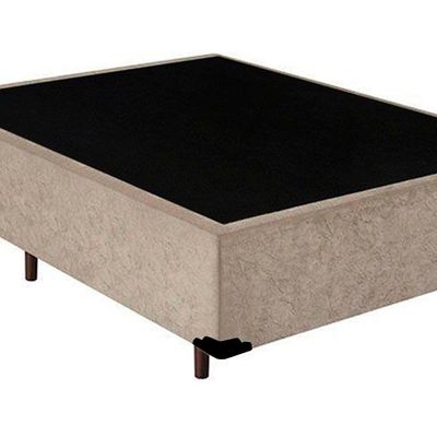 Base Box Viúva Suede Homequeen Bege 40x128x188