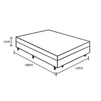 Cama Box Baú Blindado Viúva Homequeen Sintético Bege 41x128x188